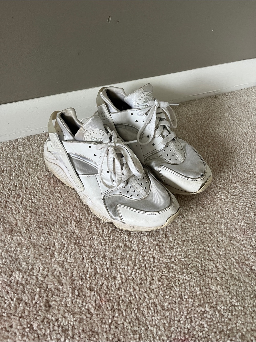 White Leather Athletic Sneakers